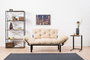 Atelier Del Sofa Nitta - Sofá-Cama de 2 Plazas en Crema